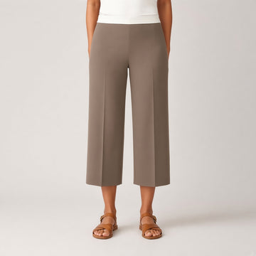 Wrenna Wide-Leg Stretch Capri